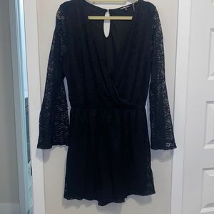Charlotte Russe Black Romper w/ Long Sleeves